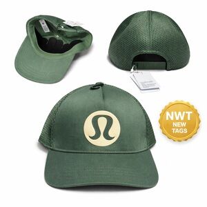 Lululemon Green Mesh Trucker Hat NWT Adjustable Logo Cap